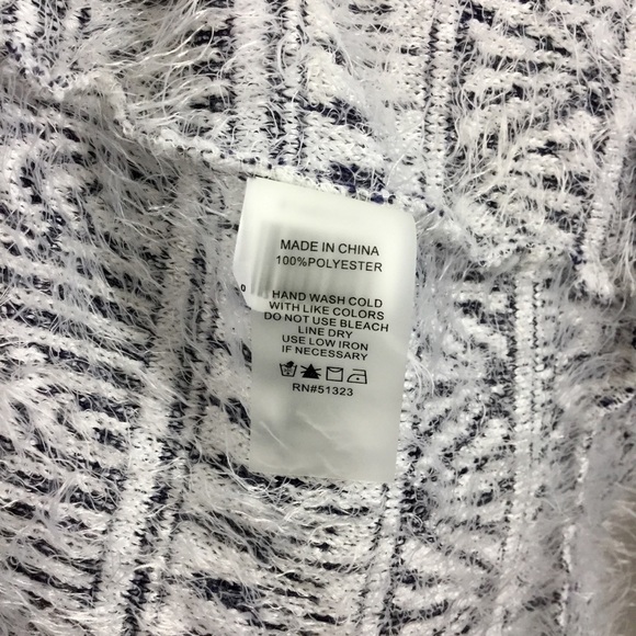 Vince Camuto Longline Gray Eyelash Open Front Cardigan Size M - Picture 11 of 11